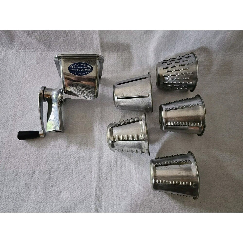 Vintage Saladmaster Kitchen-Quip Food Processor 5 Cones ONLY PICTURED ITEMS